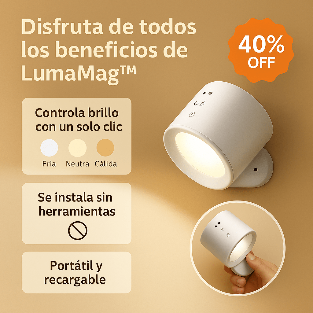 LumaMag™ – Lámpara LED portátil - Ilumina tus espacios