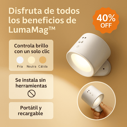 LumaMag™ – Lámpara LED portátil - Ilumina tus espacios
